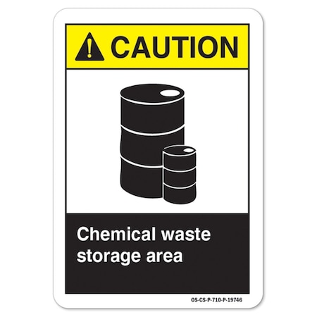 ANSI Caution, 3.5 Height, 5 Width, Decal